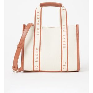 Ted Baker Georjea handtas van canvas met leren details