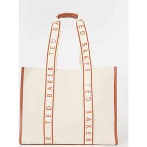 Ted Baker Georjey shopper van canvas met leren details