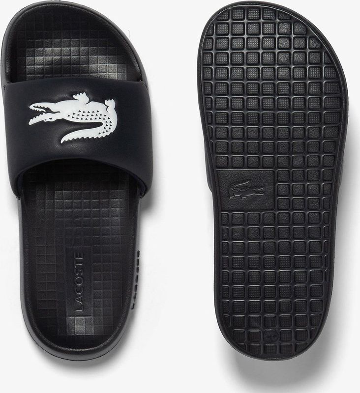 Lacoste Serve Slide 1 0 Heren Slippers - Zwart Wit