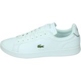 Lacoste 45SMA0110, korte sneakers voor heren, WHT/WHT, 44,5 EU, Wht, 44.5 EU