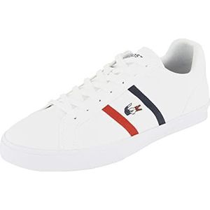 Lacoste 45CMA0055, Vulcanized sneakers voor heren, WHT/NVY/RE, 40,5 EU, Wht Nvy Re, 40.5 EU