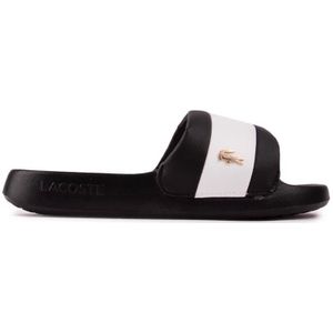 Lacoste - Serve Pin Slides - Badslippers - Natuurlijke en Witte Kleurstelling