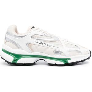 Lacoste, Ademende Mesh Sneakers met Geëmbosseerde Details Veelkleurig, Heren, Maat:44 EU