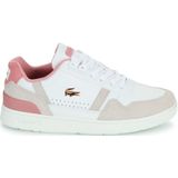 Lacoste T-Clip Dames Sneakers - Wit/Roze - Maat 38