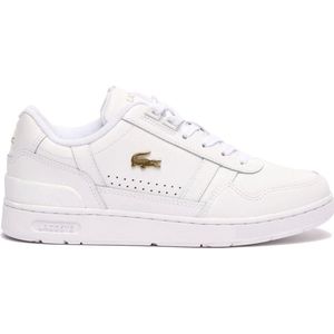 Lacoste T-Clip Dames Sneakers - Wit/Goud - Maat 36