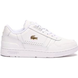 Lacoste T-Clip Dames Sneakers - Wit/Goud - Maat 37
