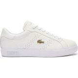 Lacoste Powercourt 2.0 Dames Sneakers - Wit/Goud - Maat 39