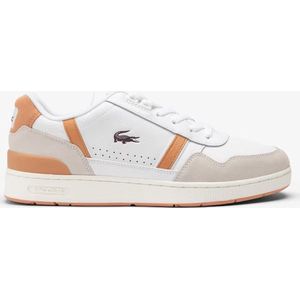 Lacoste T clip Lage sneakers Leren Sneaker Heren Wit