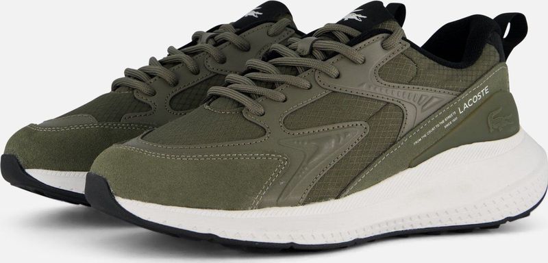 Lacoste 3 Evo Heren Sneakers - Legergroen Wit