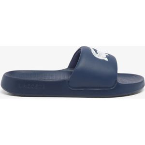 LACOSTE - Slippers Serve Slide Croco 1.0 - Blauw - Polyurethaan