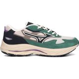 Mizuno - Wave Rider 10 Beta - Korfbalschoenen - Groen Wit - Materiaal: Textiel