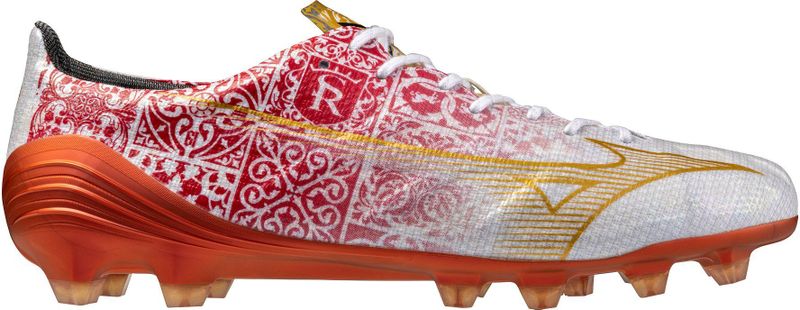 MIZUNO Alpha SR4 JAPAN Voetbalschoenen Wit/Gold/High Risk Red