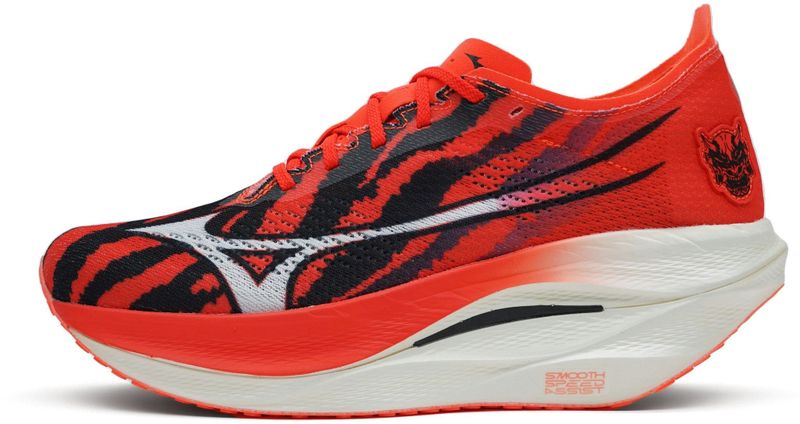 Mizuno - WAVE REBELLION PRO 3 - Hardloopschoenen - Ignition Red/White/Baseball Blue