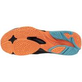 Mizuno - WAVE LIGHTNING Z8 - Volleybalschoenen - Zwart/Neon Flame/Peacock Blauw