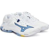 Mizuno - WAVE LIGHTNING Z8 - Volleybalschoenen - Wit/BellwetherBlauw/BelAirBlu