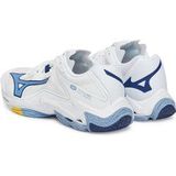 Mizuno - WAVE LIGHTNING Z8 - Volleybalschoenen - Wit/BellwetherBlauw/BelAirBlu