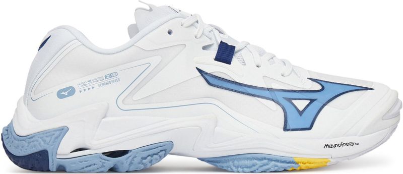 Mizuno - WAVE LIGHTNING Z8 - Volleybalschoenen - Wit/BellwetherBlauw/BelAirBlu