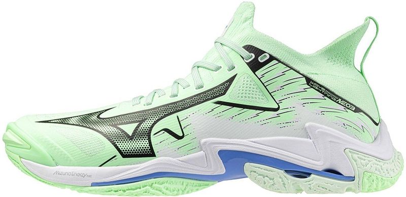 Mizuno - WAVE LIGHTNING NEO 3 - Volleybalschoenen - Neo Mint/Zwart/Frontier Blauw