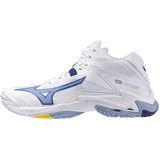 Mizuno - WAVE LIGHTNING Z8 MID - Volleybalschoenen - Wit/BellwetherBlauw/BelAirBlu