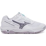 Mizuno - WAVE PHANTOM 3 - Handbalschoenen - Wit/VioletIndigo/CamelliaRos