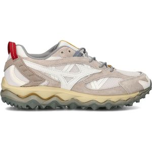 Mizuno - Wave Mujin TL - Sneakers - Off-White/Beige - Ademend Mesh en Suède