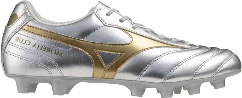 Mizuno - Morelia II Club - Voetbalschoenen - Zilver Goud - Imitatieleer