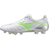 Mizuno MORELIA NEO IV PRO Voetbalschoenen Wit/neon green/cool gray 3c Dames/Heren Maat 40