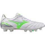 Mizuno MORELIA NEO IV PRO Voetbalschoenen Wit/neon green/cool gray 3c Dames/Heren Maat 40