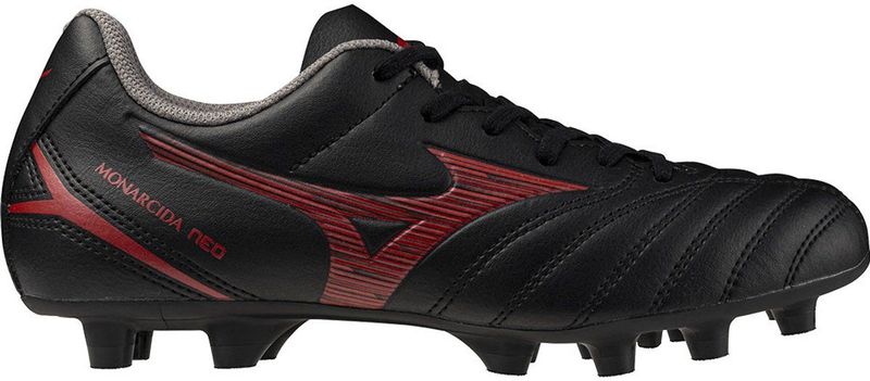 Mizuno MONARCIDA NEO III SELECT Jr Voetbalschoenen Zwart/MORELIA 40th Rood Junior Maat 32,5