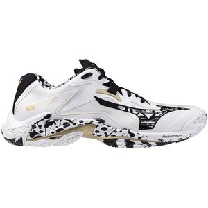 Mizuno - WAVE LIGHTNING Z8 - Volleybalschoenen - Wit/Zwart/GE Goud