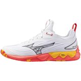 Mizuno WAVE LUMINOUS 3 Volleybalschoenen Wit/Fiery Coral 2/Citrus Dames/Heren Maat 37