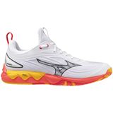 Mizuno WAVE LUMINOUS 3 Volleybalschoenen Wit/Fiery Coral 2/Citrus Dames/Heren Maat 37