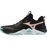 Mizuno WAVE MOMENTUM ELITE Volleybalschoenen Zwart/Tangelo/Ice Groen Dames/Heren Maat 38
