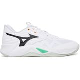 Mizuno - WAVE MOMENTUM PRO - Volleybalschoenen - Wit/Zwart/Frozen Emerald