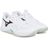 Mizuno - WAVE MOMENTUM PRO - Volleybalschoenen - Wit/Zwart/Frozen Emerald