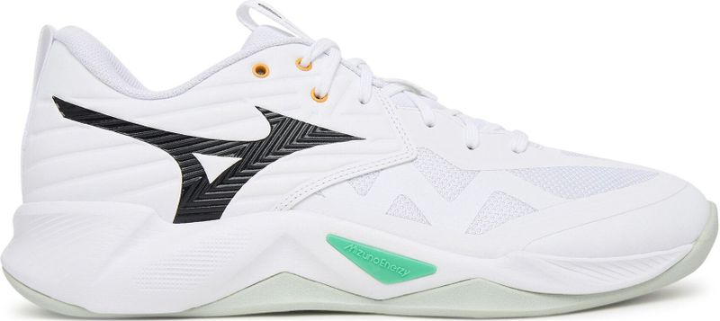 Mizuno - WAVE MOMENTUM PRO - Volleybalschoenen - Wit/Zwart/Frozen Emerald