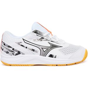 Mizuno - Stealth Star 3 - Zaalsportschoenen - Wit - Koraalrood - Geel
