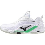 Mizuno - WAVE STEALTH NEO 2 - Handbalschoenen - Wit/Zwart/Frozen Emerald - Dames/Heren