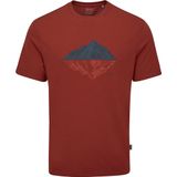 Rab Crimp Reflection T-Shirt Heren - Tuscan Red