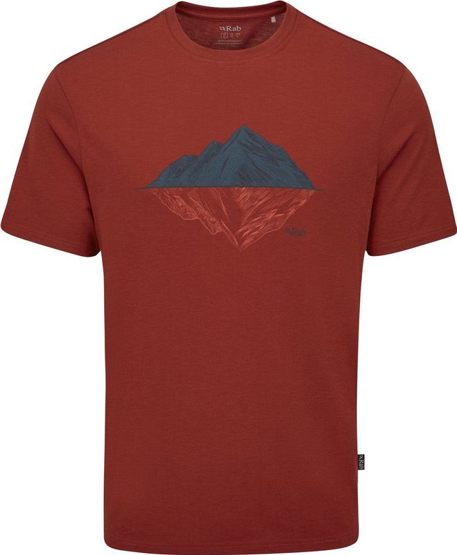 Rab Crimp Reflection T-Shirt Heren - Tuscan Red