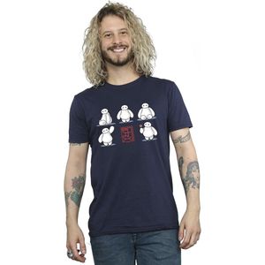 Disney Heren Big Hero 6 Baymax Veel houdingen T-Shirt
