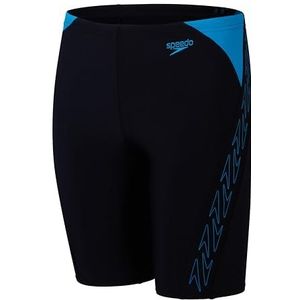 Speedo Zwemslips - Hyper Boom Splice Jammer - Zwart/Blauw - Speedo - 7-8 jaar (122-128) - Badmode