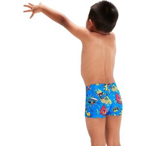 Speedo Jongens leren zwemmen Allover Aquashort Trunks, Blauw/Geel, 2 Jaar, Blauw/Geel, 24 Maanden