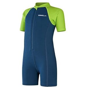 Speedo Learn To Swim Essential Wetsuit Harmony Blue/Green Lizard Badpak voor kinderen, 6 jaar
