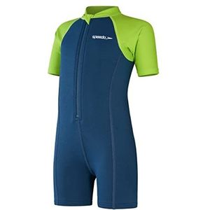 Speedo Essentieel neopreenpak voor babyjongens leren zwemmen | zwemlessen | Soft Touch | Neopreen, harmonieblauw/groene hagedis, 9-12 maanden