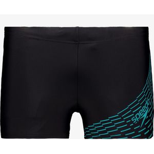Speedo - 4 - Medley Logo Aquashort Zwart/Groen Heren Sportzwembroek