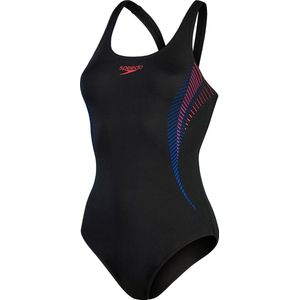 Speedo Placement Muscleback Badpak - Zwart - 100% Chloorbestendig - Sneldrogend