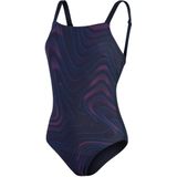 SPEEDO - eco amberglow shaping 1p nav - Wedstrijd badpak dames - Blauw-Multicolour