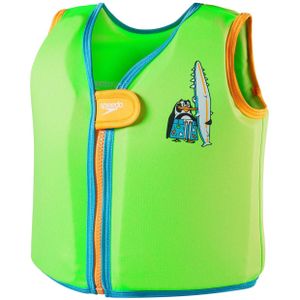 Speedo Uniseks kinderbadpak met figuren FV, azuurblauw, neongroen, 2-4 jaar