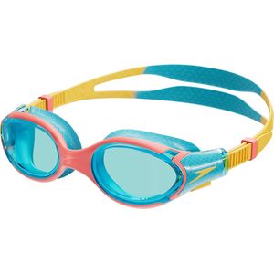 Speedo Biofuse 2.0 Junior Zwembril, Gepatenteerde eenvoudige pasvorm, Anti-condens, Lekvrij, Verbeterde pasvorm, Verbeterde pasvorm, Bolt/Mango/Coral Beach/Blauw, één maat